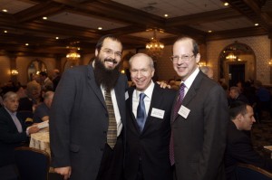 Rabbi Lubin. Center: Justice Barry T. Albin Right: Chief Justice Stuart Rabner
