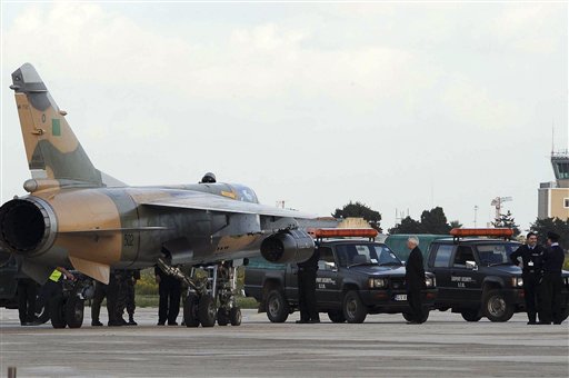 Valletta, Malta - Two Libyan air force jets have arrived in Malta and 