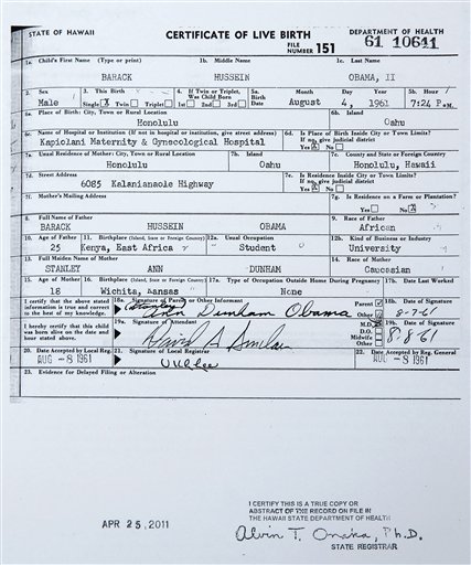 white house obama birth certificate. Washington - The White House