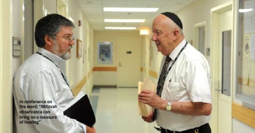 ler5 Rabbi Moshe Lerer, (R) the Jewish chaplain at Pilgrim State Psychiatric Hospital in New York, believes there is always a way to touch the Jewish soul, no matter how twisted or tortured the mind has become. Photo by Photo Meir Haltovsky