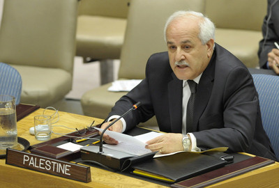 Palestinian Authority calls for statehood, UN membership A file photograph showing Palestinian Ambassador to the United Nations Riyad Mansour speaking at a emergency Security Council meeting at the United Nations headquarters in New York, USA, 31 May 2010. EPA
