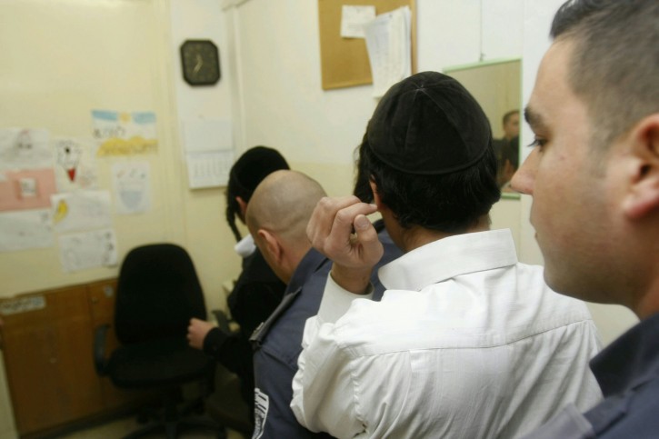 . Two ultra orthodox youths arrive at magistrates court for their court hearing Jan 6 2013. They are accused of attacking a 15 year old Arab boy who had to be evacuated to the hospital. Photo by Flash90