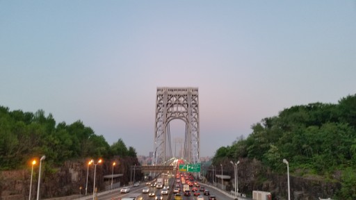 Traffic on the George Washington Bridge in Fort Lee, NJ.<br />© 2015 Vos Iz Neias. All rights reserved. 