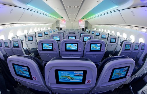 FILE - Empty seats are visible within a Boening 787 'Dreamliner' of airline Thomson Airways during a lecture for pilots at the airport Hanover in Langenhagen, Germany, 12 June 2013. EPA