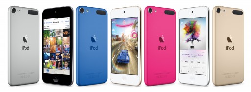 This composite product image provided by Apple shows varieties of the new iPod Touch, available for sale on Wednesday, July 15, 2015. Apple is refreshing its iPod Touch music player for the first time in nearly three years, as the company seeks to make music a central part of its devices once again. (Apple via AP)