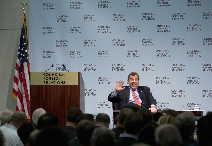 Republican presidential candidate, New Jersey Gov. Chris Christie speaks at the Council on Foreign Relations in Washington, Tuesday, Nov. 24, 2015. (AP Photo/Carolyn Kaster)