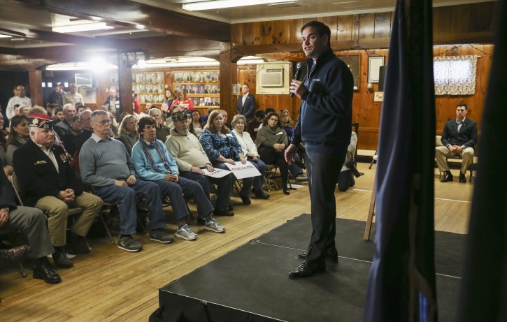 Republican presidential candidate Sen. Marco Rubio, R-Fla. speaks during a town hall meeting held at the Laconia VFW in Laconia, N.H., Monday, Nov. 30, 2015. (AP Photo/Cheryl Senter)