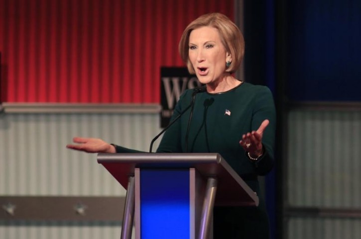 Republican U.S. presidential candidate and former HP CEO Carly Fiorina speaks at the debate held by Fox Business Network for the top 2016 . Reuters