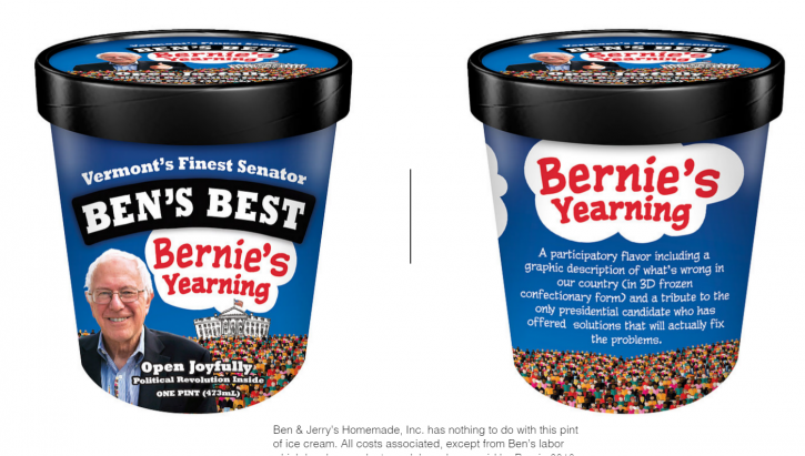 Des Moines, IA – Bernie Sanders Gets His Own Ice Cream Flavor