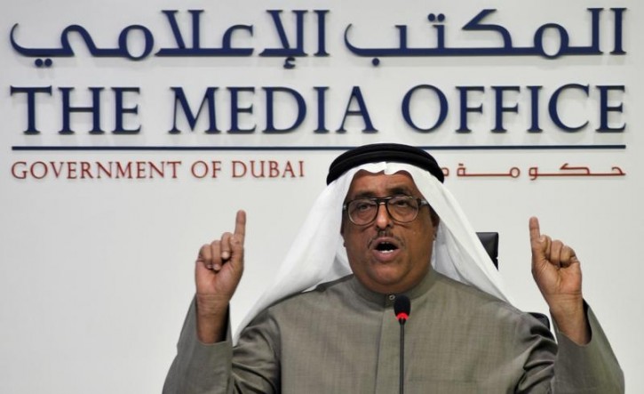 FILE - Chief of Dubai Police Dahi Khalfan Tamim gestures during a news conference about the recent killing of Mahmoud al-Mabhouh, a senior Hamas military commander, in Dubai February 15, 2010. Reuters
