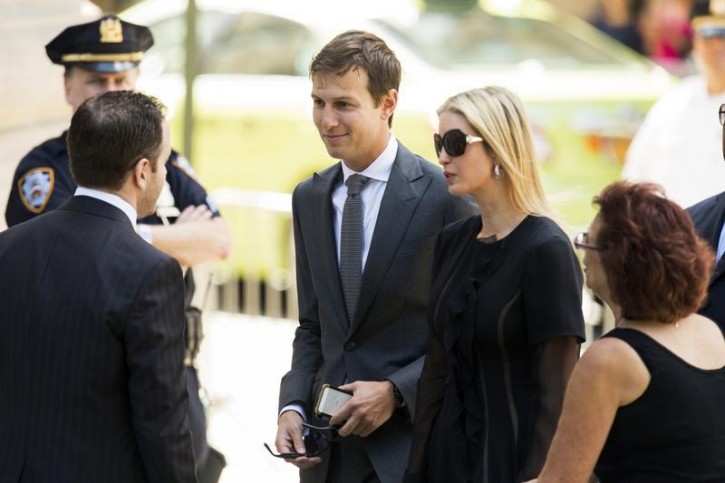 FILE - Ivanka Trump and husband Jared Kushner in New York September 7, 2014. REUTERS/Lucas Jackson 