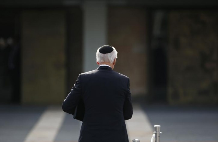 FILE - U.S. Vice President Joe Biden wears a Jewish skull cap, or yarmulke  in Jerusalem January 13, 2014. Reuters
