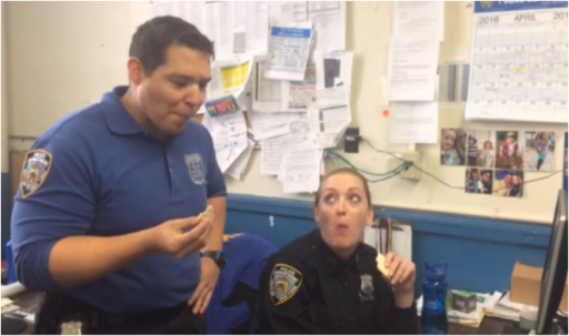 New York – WATCH: NYPD Officers Eat Matza for the First Time – Earning a Dry Response