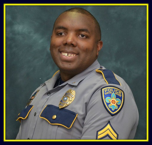 FILE- This undated file photo made available by the Baton Rouge Police Dept. shows officer Montrell Jackson. Funeral services are planned Monday, July 25, 2016, for police officer Montrell Jackson, a 32-year-old slain by a gunman who authorities said targeted law enforcement. (Baton Rouge Police Dept. via AP, File)