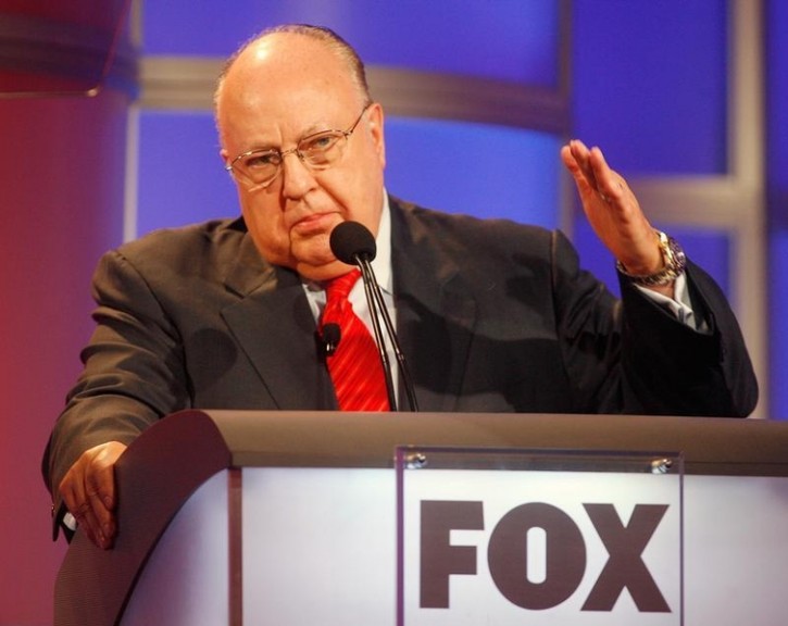 FILE - Roger Ailes, chairman and CEO of Fox News and Fox Television Stations, answers questions during a panel discussion at the Television Critics Association summer press tour in Pasadena, California July 24, 2006. Picture taken July 24, 2006.    REUTERS/Fred Prouser/File Photo