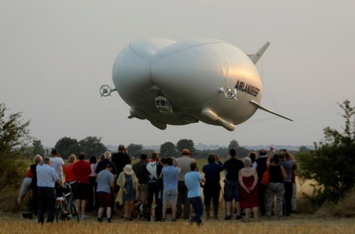 London – Giant Helium-filled Airship Airlander Takes Off For 1st Time