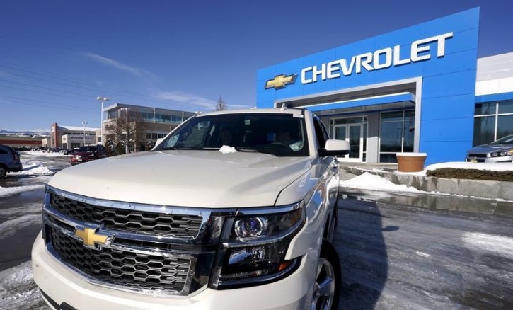 FILE - A customer takes out a new Chevrolet Tahoe LT for a test drive  at the Medved dealer in Denver December 16, 2015. REUTERS
