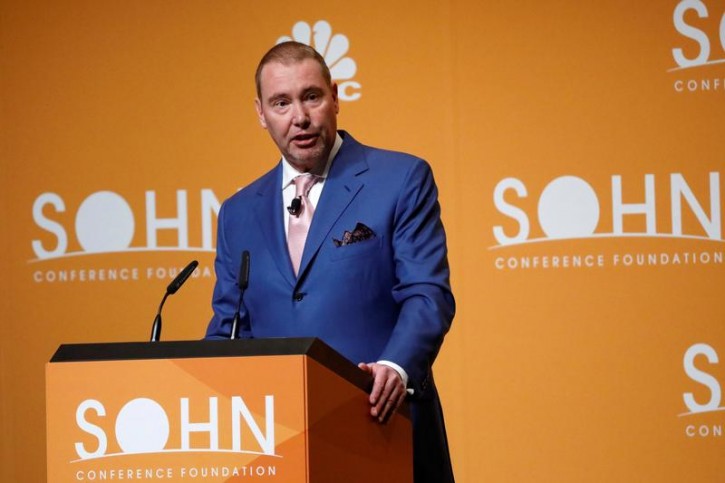 FILE - Jeffrey Gundlach, CEO of DoubleLine Capital, speaks during the Sohn Investment Conference in New York City, U.S., May 8, 2017. REUTERS/Brendan McDermid