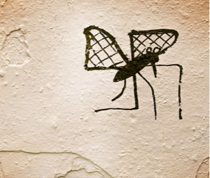 Nazy swastika overpainted into a fly