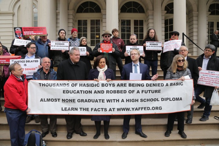 Yaffed held a protest today Photo: Mo Gelber