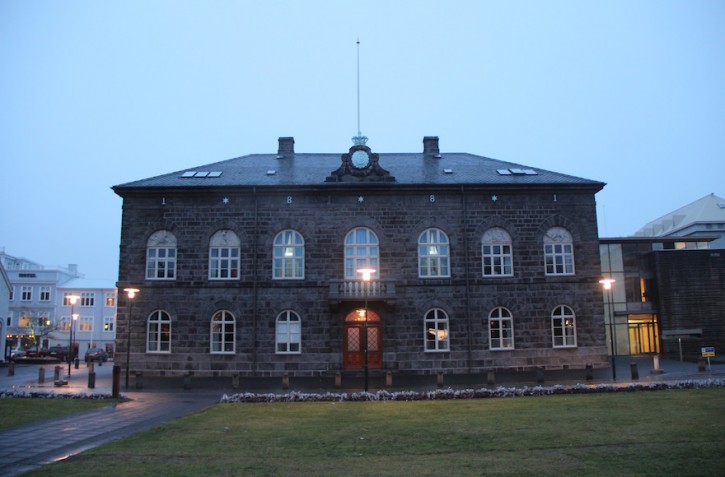 A view of Icelandâs Parliament House in Reykjavik. (Education Images/UIG via Getty Images)