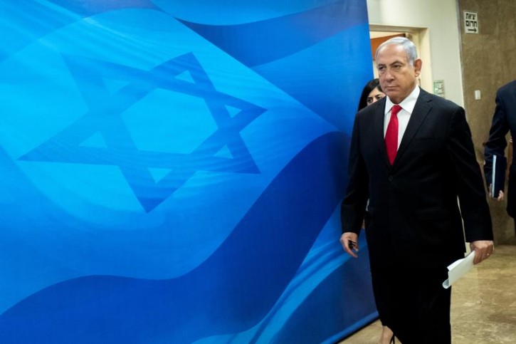 Israeli Prime Minister Benjamin Netanyahu arrives ahead of the weekly cabinet meeting at the prime minister's office in Jerusalem, June 10, 2018. Jim Hollander/Pool via Reuters