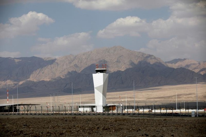 A general view of the airport control tower of the new Ramon International Airport in Tina Valley, north to Eilat, Israel, June 13, 2018. Picture taken June 13, 2018. REUTERS/Amir Cohe