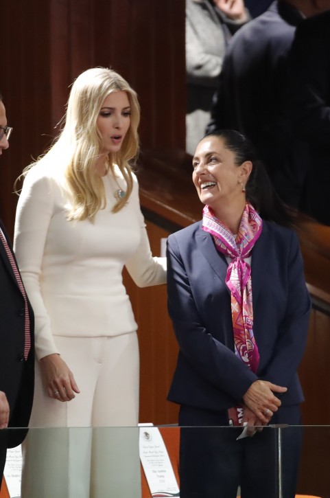  Ivanka Trump (L), daughter and advisor of US President Donald Trump, talks to Mexico City's Mayoress-elect Claudia Sheinbaum (R) during a session at the Mexican Congress for the investiture of Mexican President-elect Andres Manuel Lopez Obrador, in Mexico City, Mexico, 01 December 2018.  EPA-EFE/Jose Mendez