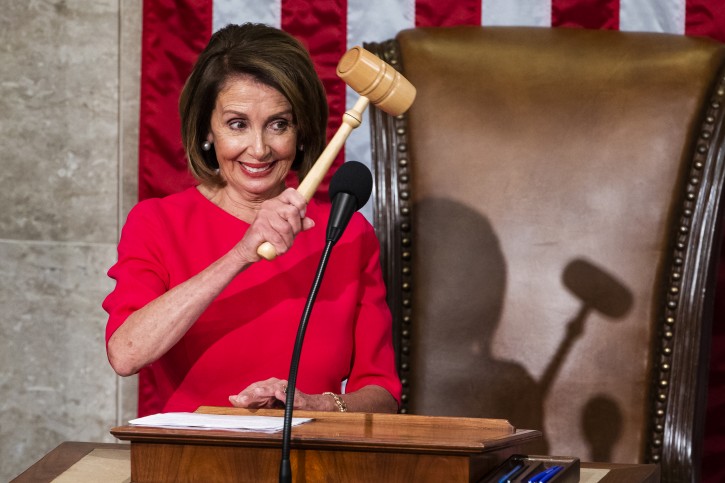 FILE -  Democratic Speaker of the House Nancy Pelosi accepts the gavel to once again reclaim the speakership in the US Capitol in Washington, DC, USA, 03 January 2019. EPA