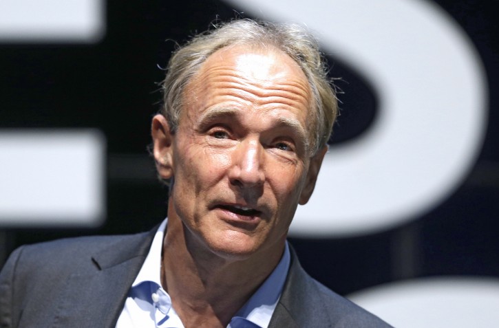 In this Tuesday, June 23, 2015 file photo, English computer scientist Tim Berners-Lee, best known as the inventor of the World Wide Web, attends the Cannes Lions 2015, International Advertising Festival in Cannes, southern France. Berners-Lee implemented the first successful communication between a Hypertext Transfer Protocol (HTTP) client and server via the Internet.(AP Photo/Lionel Cironneau, File)
