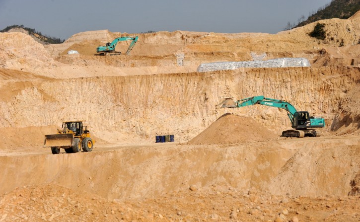 (FILE) A file picture made available on 09 February 2012 shows a rare earth mine in Ganxian county in central China's Jiangxi province on 30 December 2010. EPA