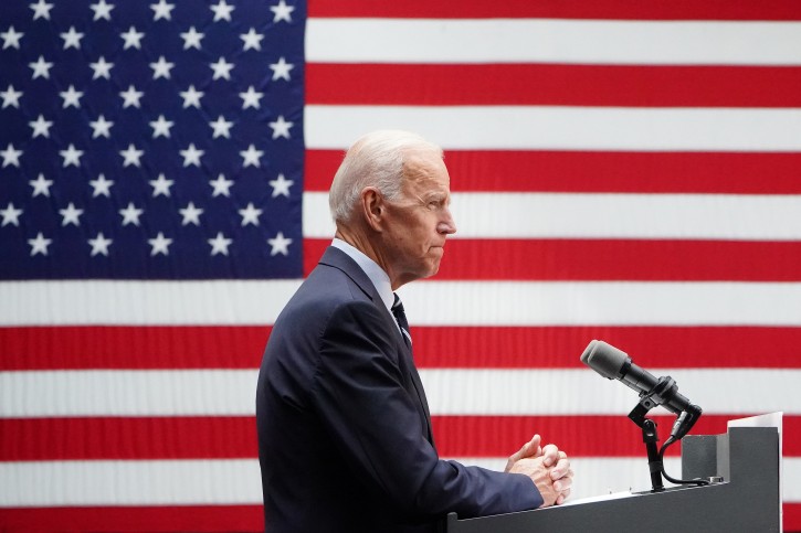 Democratic 2020 U.S. presidential candidate and former Vice President Joe Biden speaks at The Graduate Center of CUNY in the Manhattan borough of New York, New York, U.S., July 11, 2019. REUTERS/Carlo Allegri
