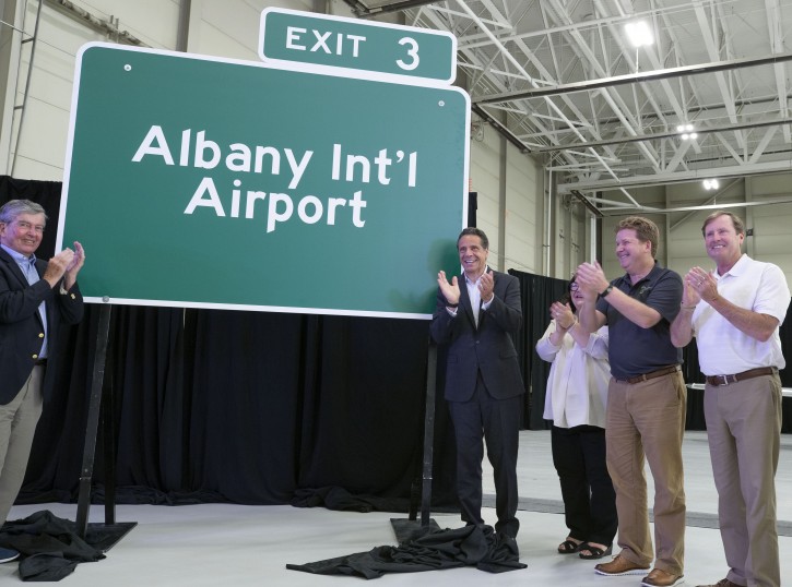 July 9, 2019 - Colonie, NY - Governor Andrew M. Cuomo delivers remarks during an event at the Albany International Airport in Colonie. (Mike Groll/Office of Governor Andrew M. Cuomo)